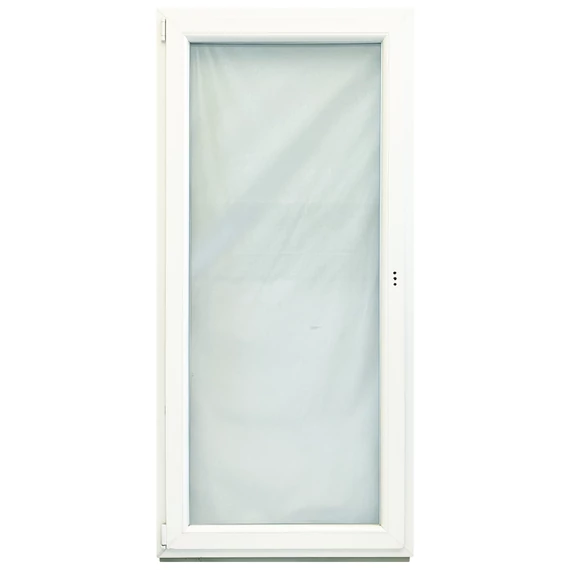 Exzellent 100x240 bukó-nyíló balos műanyag erkélyajtó fehér 6 légkamrás 2 rétegű üvegezéssel