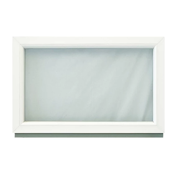 Exzellent 90x60 fix üvegezésű műanyag felülvilágító fehér 6 légkamrás 2 rétegű üvegezéssel