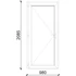 Műanyag bejárati ajtó 100x210 balos Delaware tömör 2 rétegű üveggel, 5 kamrás fehér