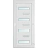 Műanyag bejárati ajtó 100x210 jobbos Georgia 7 üveges 3 rétegű üveggel extra vastag hőszigetelt panellal 5 kamrás fehér