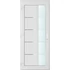Műanyag bejárati ajtó 100x210 balos Indiana 1 üveges 2 rétegű üveggel és hőszigetelt panellel 5 kamrás fehér