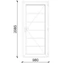 Műanyag bejárati ajtó 100x210 jobbos Norfolk tömör 2 rétegű üveggel, 5 kamrás fehér