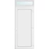 Műanyag bejárati ajtó 100x240 jobbos Delaware tömör 2 rétegű üveggel és hőszigetelt panellel 5 kamrás fehér