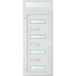 Műanyag bejárati ajtó 100x240 balos Georgia 7 üveges 3 rétegű üveggel extra vastag hőszigetelt panellal felülvilágítóval 5 kamrás fehér