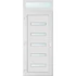 Műanyag bejárati ajtó 100x240 balos Jacksonville 5 üveges 2 rétegű üveggel és hőszigetelt panellel 5 kamrás fehér