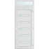 Műanyag bejárati ajtó 100x240 jobbos Jacksonville 5 üveges 2 rétegű üveggel és hőszigetelt panellel 5 kamrás fehér