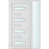 Műanyag bejárati ajtó 120x210 balos Georgia 7 üveges 3 rétegű üveggel extra vastag hőszigetelt panellal oldalvilágítóval 5 kamrás fehér