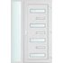 Műanyag bejárati ajtó 120x210 jobbos Georgia 7 üveges 3 rétegű üveggel extra vastag hőszigetelt panellal oldalvilágítóval 5 kamrás fehér