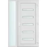Műanyag bejárati ajtó 120x210 jobbos Jacksonville 5 üveges 2 rétegű üveggel és hőszigetelt panellel 5 kamrás fehér