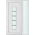 Műanyag bejárati ajtó 120x210 balos Maryland 1 üveges 2 rétegű üveggel és hőszigetelt panellel 5 kamrás fehér