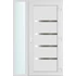 Műanyag bejárati ajtó 120x210 jobbos Norfolk tömör 2 rétegű üveggel és hőszigetelt panellel 5 kamrás fehér