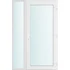 Műanyag bejárati ajtó 130x210 jobbos Baltimore üveges 2 rétegű üveggel és hőszigetelt panellel 5 kamrás fehér