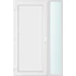 Műanyag bejárati ajtó 130x210 balos Delaware tömör 2 rétegű üveggel és hőszigetelt panellel 5 kamrás fehér