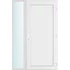 Műanyag bejárati ajtó 130x210 jobbos Delaware tömör 2 rétegű üveggel és hőszigetelt panellel 5 kamrás fehér