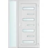 Műanyag bejárati ajtó 130x210 jobbos Georgia 7 üveges 3 rétegű üveggel extra vastag hőszigetelt panellal oldalvilágítóval 5 kamrás fehér
