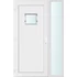 Műanyag bejárati ajtó 130x210 balos Washington 1 üveges 2 rétegű üveggel és hőszigetelt panellel 5 kamrás fehér