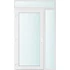 Műanyag bejárati ajtó 130x240 balos Baltimore üveges 2 rétegű üveggel és hőszigetelt panellel 5 kamrás fehér