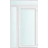 Műanyag bejárati ajtó 130x240 jobbos Baltimore üveges 2 rétegű üveggel és hőszigetelt panellel 5 kamrás fehér