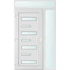 Műanyag bejárati ajtó 130x240 balos Georgia 7 üveges 3 rétegű üveggel extra vastag hőszigetelt panellal felül+oldalvilágítóval 5 kamrás fehér