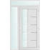 Műanyag bejárati ajtó 130x240 jobbos Indiana 1 üveges 2 rétegű üveggel és hőszigetelt panellel 5 kamrás fehér