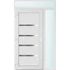 Műanyag bejárati ajtó 130x240 balos Norfolk tömör 2 rétegű üveggel és hőszigetelt panellel 5 kamrás fehér