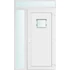 Műanyag bejárati ajtó 130x240 jobbos Washington 1 üveges 2 rétegű üveggel és hőszigetelt panellel 5 kamrás fehér