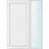 Műanyag bejárati ajtó 140x210 balos Delaware tömör 2 rétegű üveggel és hőszigetelt panellel 5 kamrás fehér