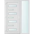 Műanyag bejárati ajtó 140x210 balos Georgia 7 üveges 3 rétegű üveggel extra vastag hőszigetelt panellal oldalvilágítóval 5 kamrás fehér