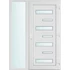 Műanyag bejárati ajtó 140x210 jobbos Georgia 7 üveges 2 rétegű üveggel és hőszigetelt panellel 5 kamrás fehér