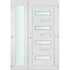 Műanyag bejárati ajtó 140x210 jobbos Georgia 7 üveges asszimetrikusan nyíló 2 rétegű üveggel és hőszigetelt panellel 5 kamrás fehér
