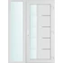 Műanyag bejárati ajtó 140x210 jobbos Indiana 1 üveges 2 rétegű üveggel és hőszigetelt panellel 5 kamrás fehér
