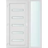 Műanyag bejárati ajtó 140x210 balos Jacksonville 5 üveges 2 rétegű üveggel és hőszigetelt panellel 5 kamrás fehér