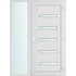 Műanyag bejárati ajtó 140x210 jobbos Jacksonville 5 üveges 2 rétegű üveggel és hőszigetelt panellel 5 kamrás fehér