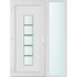 Műanyag bejárati ajtó 140x210 balos Maryland 1 üveges 2 rétegű üveggel és hőszigetelt panellel 5 kamrás fehér