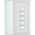 Műanyag bejárati ajtó 140x210 jobbos Maryland 1 üveges 2 rétegű üveggel és hőszigetelt panellel 5 kamrás fehér