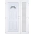 Műanyag bejárati ajtó 140x210 balos aszimmetrikusan nyíló Miami 1 üveges 5 kamrás fehér