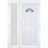 Műanyag bejárati ajtó 140x210 jobbos aszimmetrikusan nyíló Miami 1 üveges 5 kamrás fehér