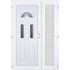 Műanyag bejárati ajtó 140x210 balos aszimmetrikusan nyíló Miami 3 üveges 5 kamrás fehér