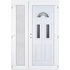 Műanyag bejárati ajtó 140x210 jobbos aszimmetrikusan nyíló Miami 3 üveges 5 kamrás fehér