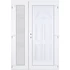 Műanyag bejárati ajtó 140x210 jobbos aszimmetrikusan nyíló Miami tömör 5 kamrás fehér