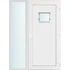 Műanyag bejárati ajtó 140x210 jobbos Washington 1 üveges 2 rétegű üveggel és hőszigetelt panellel 5 kamrás fehér