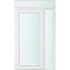 Műanyag bejárati ajtó 140x240 balos Baltimore üveges 2 rétegű üveggel és hőszigetelt panellel 5 kamrás fehér