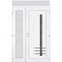 Műanyag bejárati ajtó aszimetrikusan nyíló felülvilágítóval 140x240 jobbos Daytona 1 üveges 5 kamrás fehér