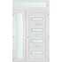 Műanyag bejárati ajtó 140x240 jobbos Georgia 7 üveges asszimetrikusan nyíló 2 rétegű üveggel és hőszigetelt panellel 5 kamrás fehér