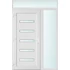 Műanyag bejárati ajtó 140x240 balos Jacksonville 5 üveges 2 rétegű üveggel és hőszigetelt panellel 5 kamrás fehér