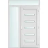 Műanyag bejárati ajtó 140x240 jobbos Jacksonville 5 üveges 2 rétegű üveggel és hőszigetelt panellel 5 kamrás fehér