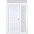 Műanyag bejárati ajtó 140x240 balos aszimmetrikusan nyíló Miami tömör felülvilágítóval 5 kamrás fehér