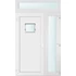Műanyag bejárati ajtó 140x240 balos Washington 1 üveges 2 rétegű üveggel és hőszigetelt panellel 5 kamrás fehér