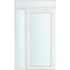 Műanyag bejárati ajtó 140x240 jobbos Baltimore üveges 2 rétegű üveggel és hőszigetelt panellel 5 kamrás fehér