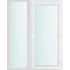 Műanyag bejárati ajtó 150x210 jobbos Baltimore üveges 2 rétegű üveggel és hőszigetelt panellel 5 kamrás fehér